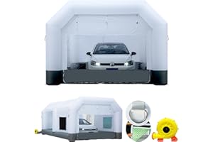 GORILLASPRO Portable Inflatable Paint Booth 21X13X9Ft with 680W Blower,Inflatable Spray Booth,Upgrade Air Filter System Environment Friendly,More Durable Portable Spray Painting Tent