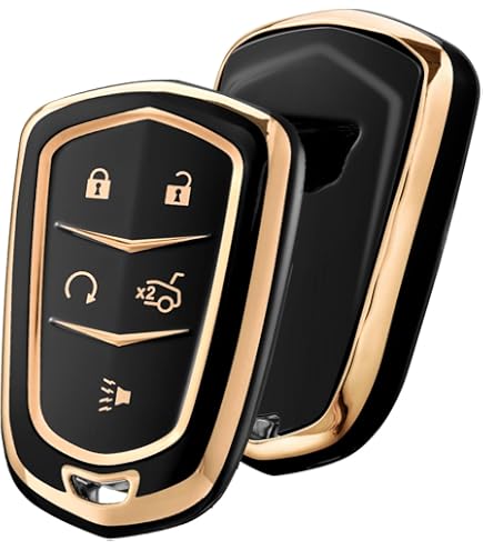 Key Fob Cover For CTSV XTS: 5 Buttons Silicone Remote Case - View #8