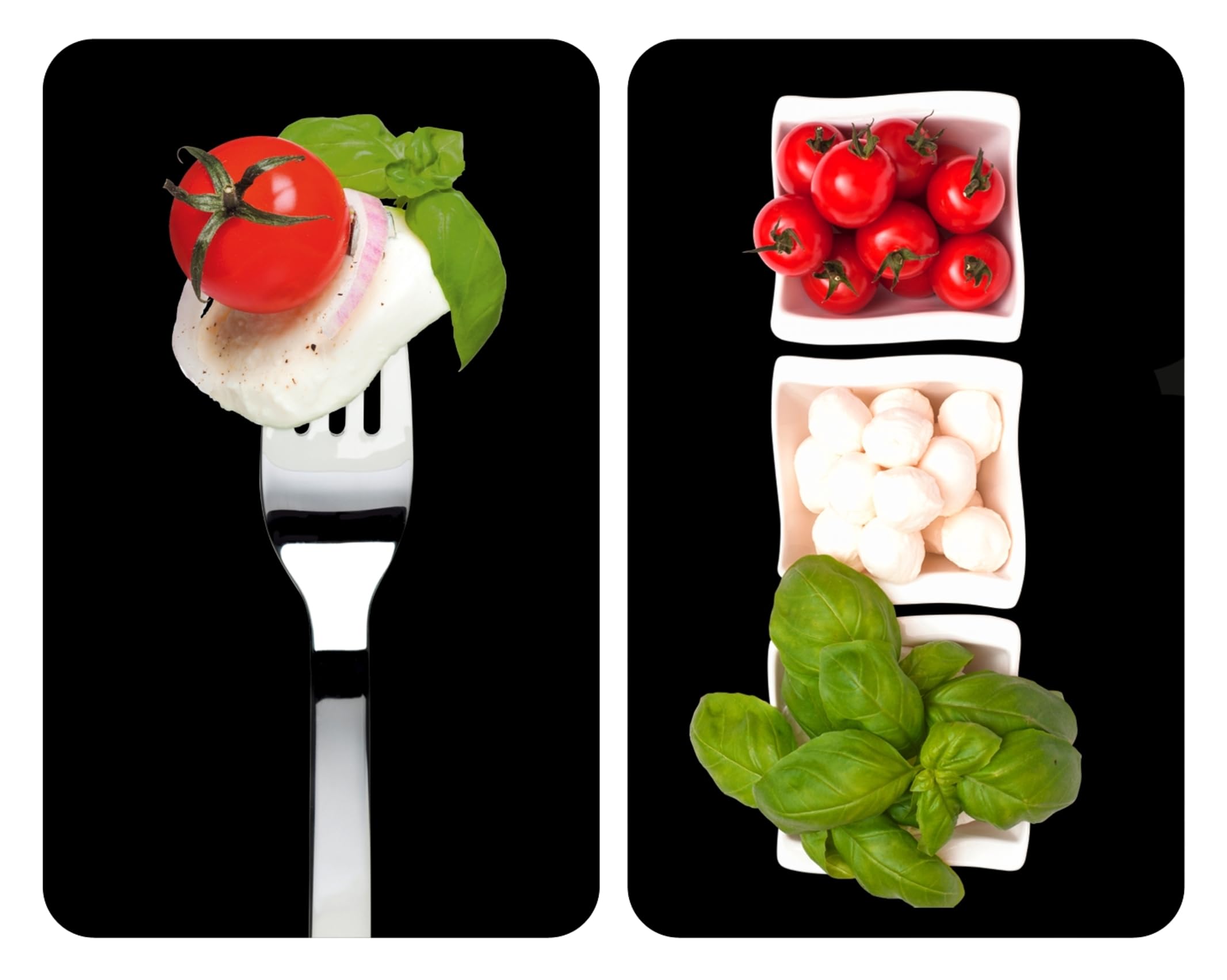 WENKO 2521451100 Universal cover plates Caprese set of 2, Tempered glass, 30 x 1.84.5 x 52 cm, Multicoloured