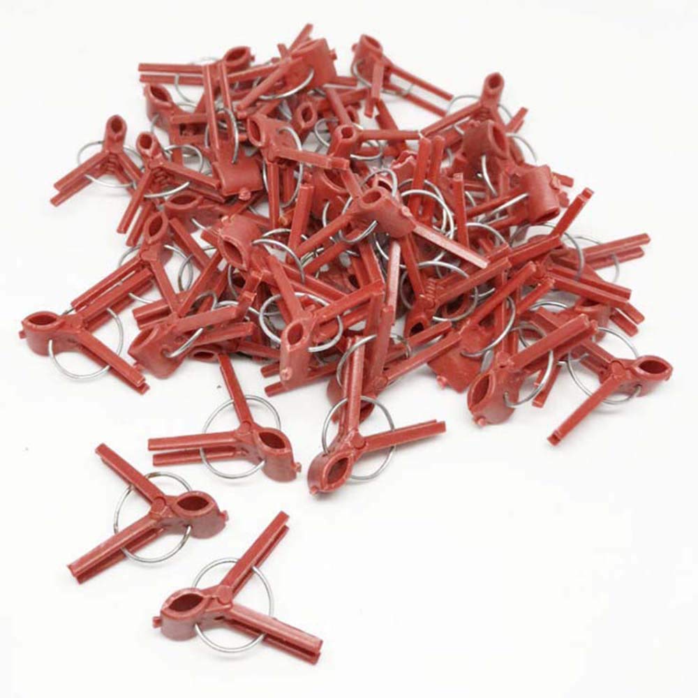MZY1188 50Pcs Grafting Clip,Reusable Flat And Round Fixing Ring-Tomato Flower Tools Grafting Clip Protective Vine Garden Vegetable Bushes Seedlings Support