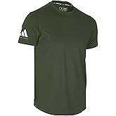 adidas Men's Combat Sports Performance Polycotton Rounded Hem Shirt