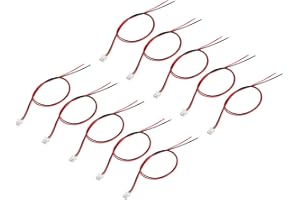 Generic 10PCS XH Connector 2.54mm Pitch 2pin Female Connector Plug with Wire Cable 30CM Length Tinned Copper Wire Head for Ro