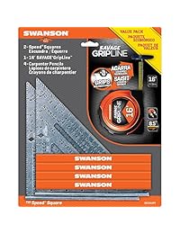 Herramienta Swanson s0101spt, 2 velocidades (cuadrado, 1   16 feet Savage Grip Line y 4 carpenter lápices Value Pack