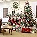 Valery Madelyn 16ct 55-81mm/2.16-3.19inch Delightful Traditional Glass Christmas Ornament Tree Ball Decoration Red, Green, Silver and White, Metal Hooks Included, Themed with Tree Skirt(Not Included)