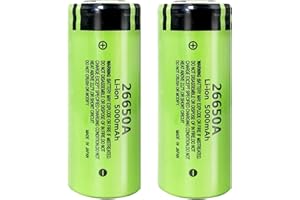 Yuntunele 26650 Rechargeable Battery,3.7V Flat Top Battery for flashlights, Power Tools and Other Equipment