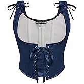 Scarlet Darkness Women's Underbust Corset Top Renaissance Medieval Lace-up Boned Fairycore Pirate Corsets