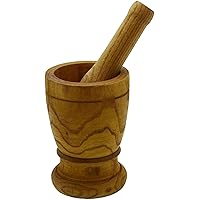 IMUSA USA Small Wood Mortar & Pestle