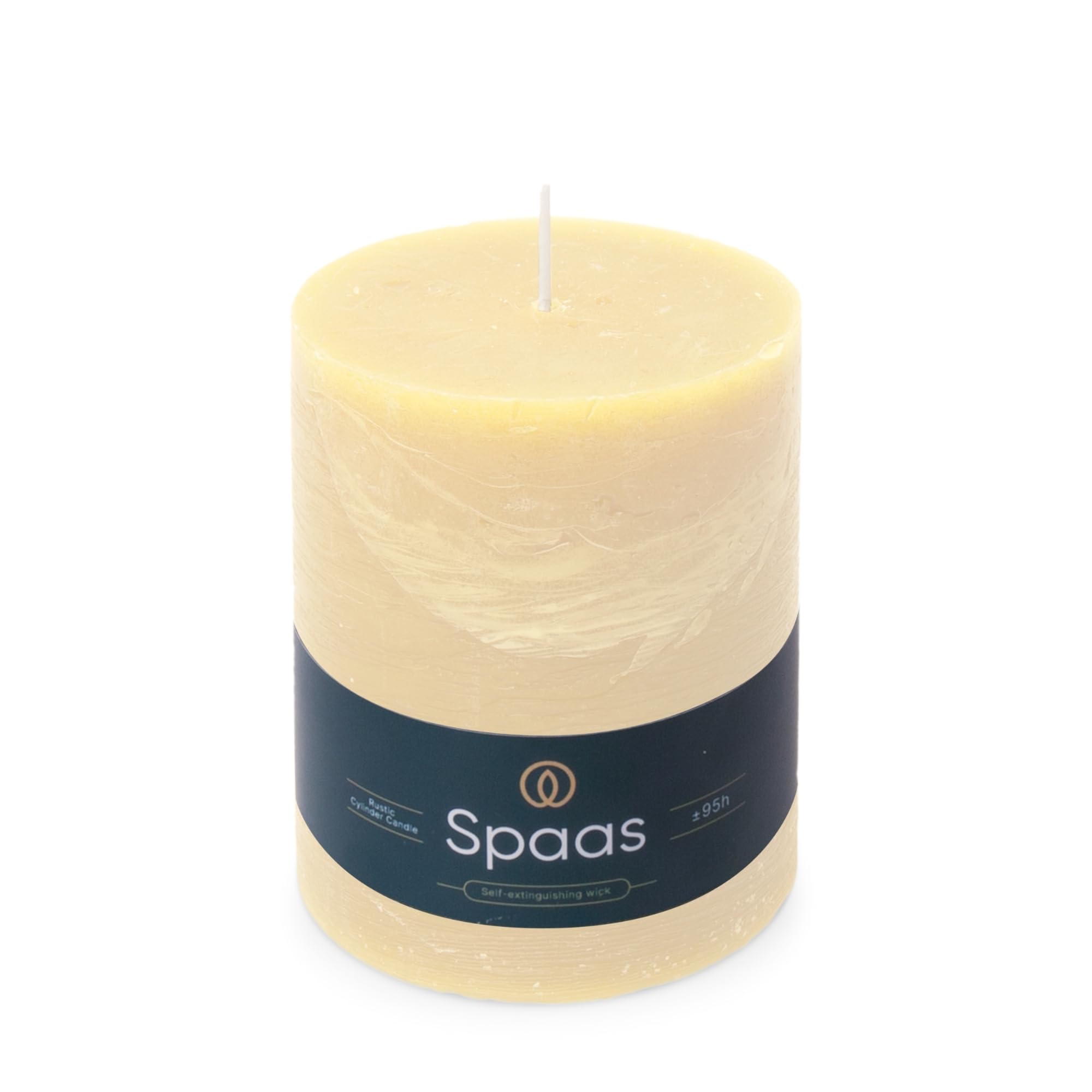 Spaas Rustic Pillar Candle 100/130 mm 95h, Ivory