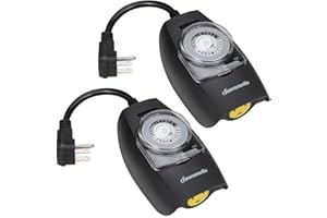 DEWENWILS Outdoor Light Timer Waterproof, 24-Hour Programmable Plug in Timer for Electrical Outlets, Holiday Decorations, String Light,13A 1/2 HP, UL Listed