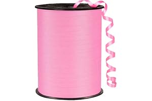 SXDMHYB Crimped Curling Ribbon，500 Yard，1/5" for Crafts,Gift Wrapping, Balloon String, Baby Shower, Parties & Festivals, Florist Flowers (Pink)