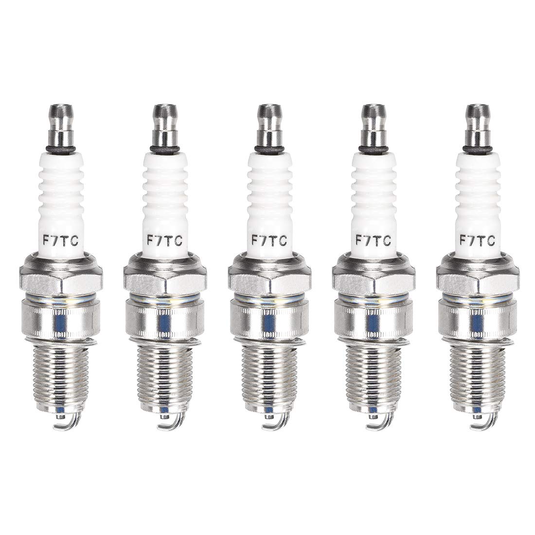 sourcing map F7TC Spark Plug for GX120 GX160 GX200 GX240 GX270 GX340 GX390 Generator Lawnmower Tractor Go Kart Mini Bike, 5pcs