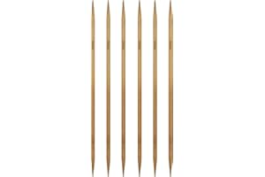 SIXQJZML 6Pcs 4mm Wooden Double Pointed Knitting Needles US Size 6 for DIY Yarn Craft Set,Socks,Sweater, Nice Gift for Women Adults Kids Children Beginners