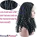 Rossy&Nancy Black Twist Braids Hair Wigs Curly Braided Lace Front Wig with Baby Hair Synthetic Heat Resistant Fiber Glueless Half Hand Tied for Women 16inch