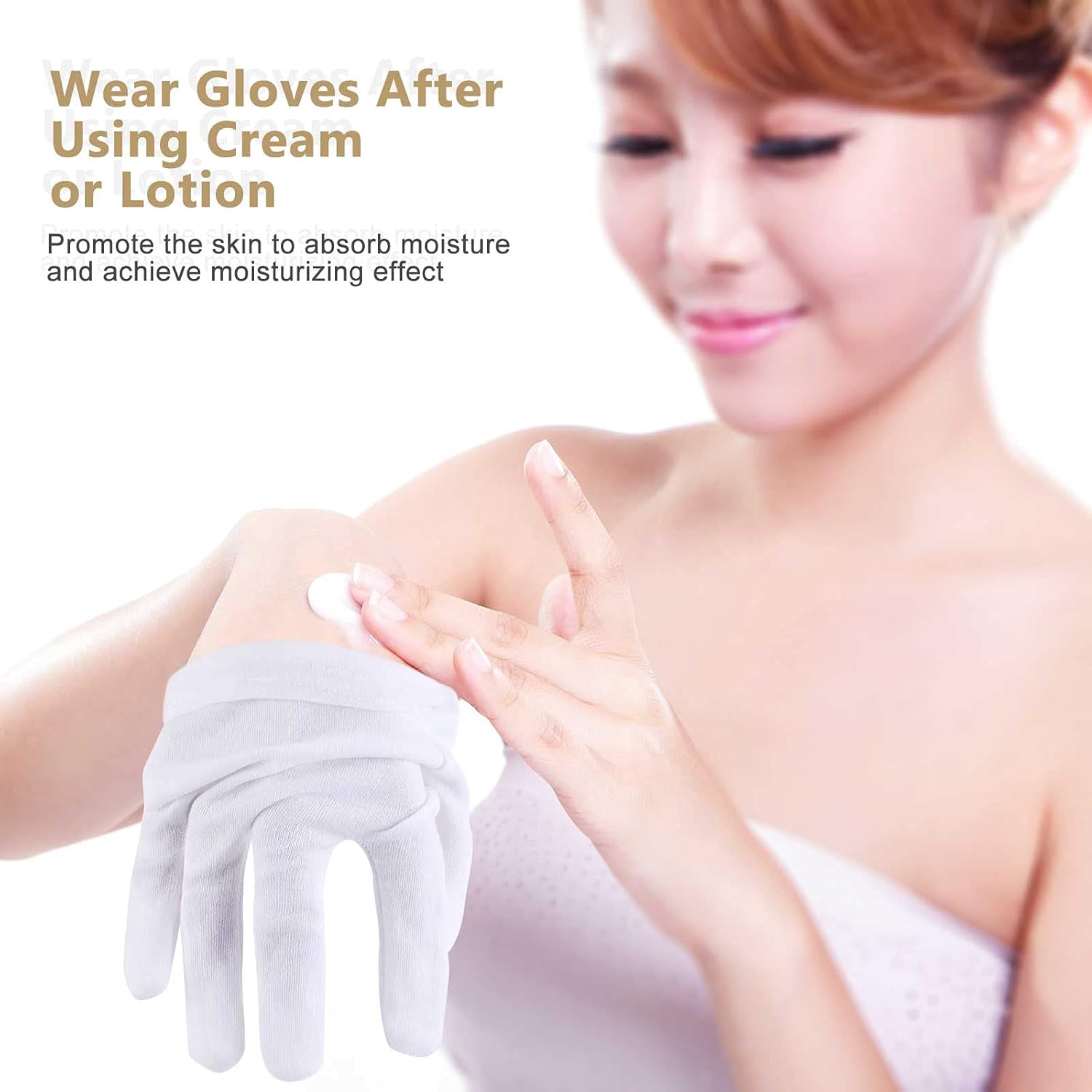3 Pairs Touchscreen Moisturizing Gloves for Dry Hands, Cosmetic Gloves with Wash Bag White Gloves Overnight, Inspection Gloves, SPA Gloves for Men and Women : Beauty