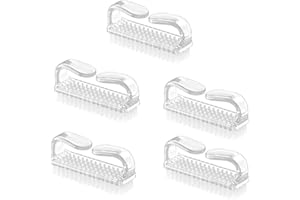 BAIXIKLY 5 Pcs Handle Grip Nail Brush for Cleaning Fingernails, Nail Scrub Brush Fingernail Brush Nail Cleaning Brush with Soft Bristles for Toes and Nails Men Women (S)