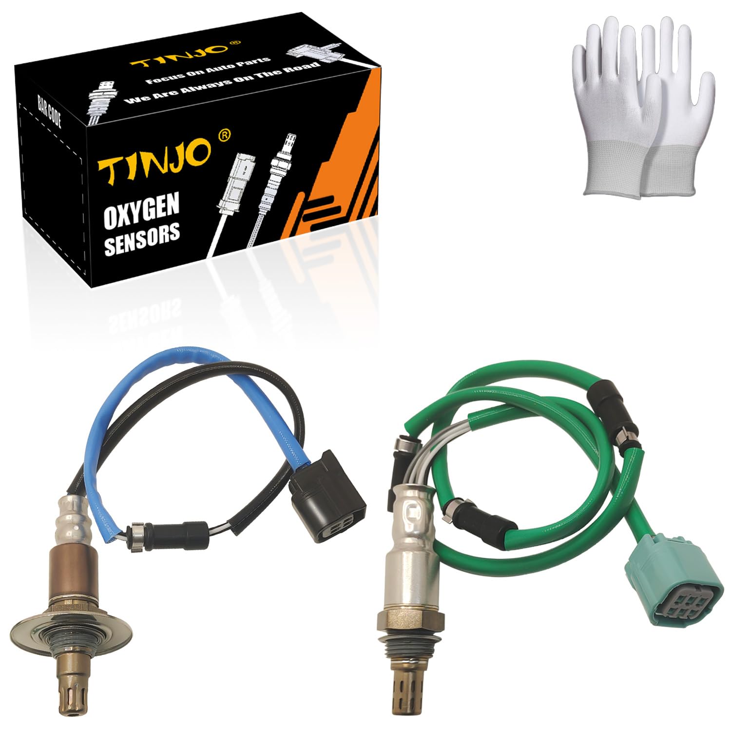 Photo 1 of TINJO Oxygen Sensor Upstream & Downstream O2 Sensor Fit for 2007 2008 2009 Honda CR-V EX-L EX LX Sport Utility 4-Door 2.4L, Oxygen O2 Sensor 2PCS Replace OE# 234-9062, 234-4359