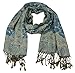 Peach Couture Elegant Double Layer Reversible Paisley Pashmina Shawl Wrap Scarf Turquoise