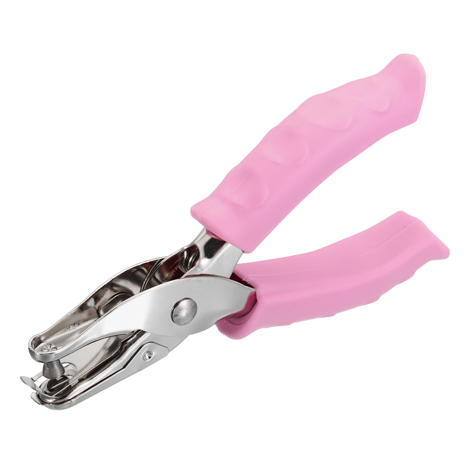YOKIVE Single Hole Punch Hole Paper Puncher | Metal Paper Punching Tool Great for Packaging Card Scrapbook Notebook, (Pink 1/4")