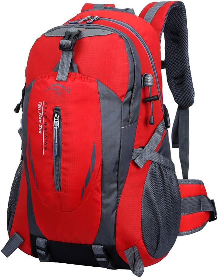 TanXianZhe Waterproof 40L Outdoor Sports Mountaineer Hiking Trekking Cycle Camping Rucksack Backpack Bag (Red)