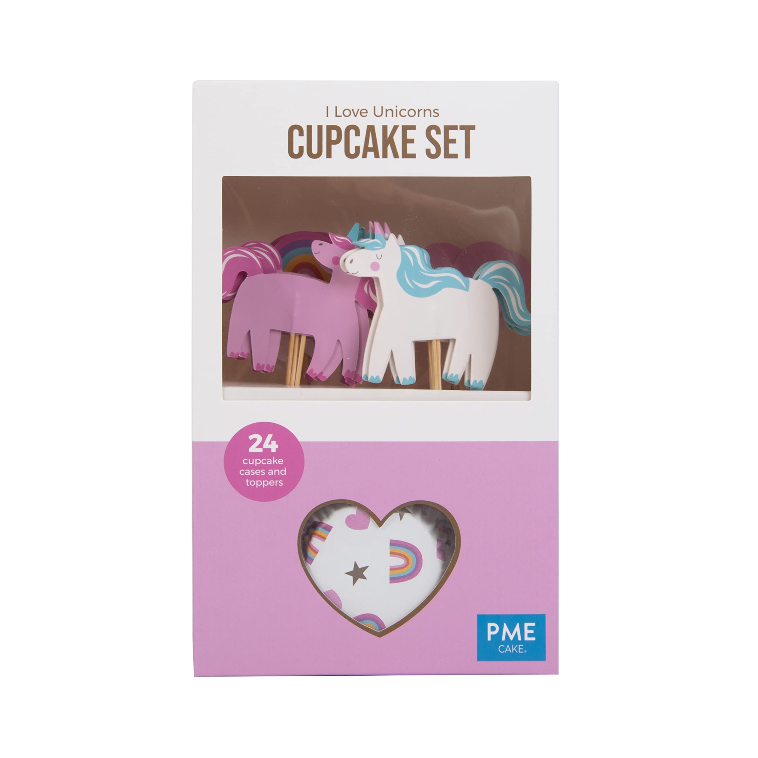 PME Cupcake Set - I Love Unicorns, Set of 24