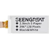 2.9inch E-Paper Display, 296x128 Monochrome E-Ink Screen &ndash; Ultra-Low Power, SPI Interface for e-Readers &amp; Digital Price Tags