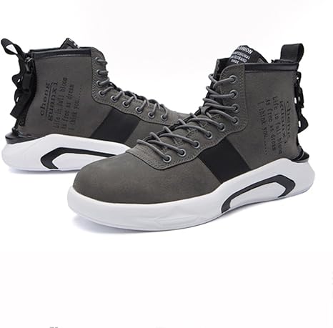 Amazon Co Jp Lvzaixi 男性の靴の冬潮の靴ハイトップの靴スポーツ靴 色 Gray サイズ さいず Eu39 Uk6 Cn39 ホーム キッチン