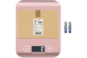 Selegere Digital Shipping Scale, Kitchen Scale, Stainless Steel Accurate 5kg/1g Portable Small Postal Scale for Packages, Small Business, Food,Handmade, Liquids, Jewelry, and Boutique (Pink)