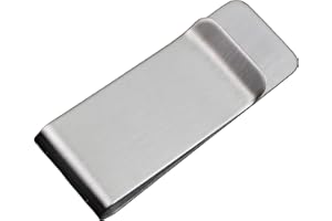 YOFAN Small Men's Slim Money Clip, Stainless Steel Credit Business Card Holder, Pocket Cash Wallet, 2-Inch