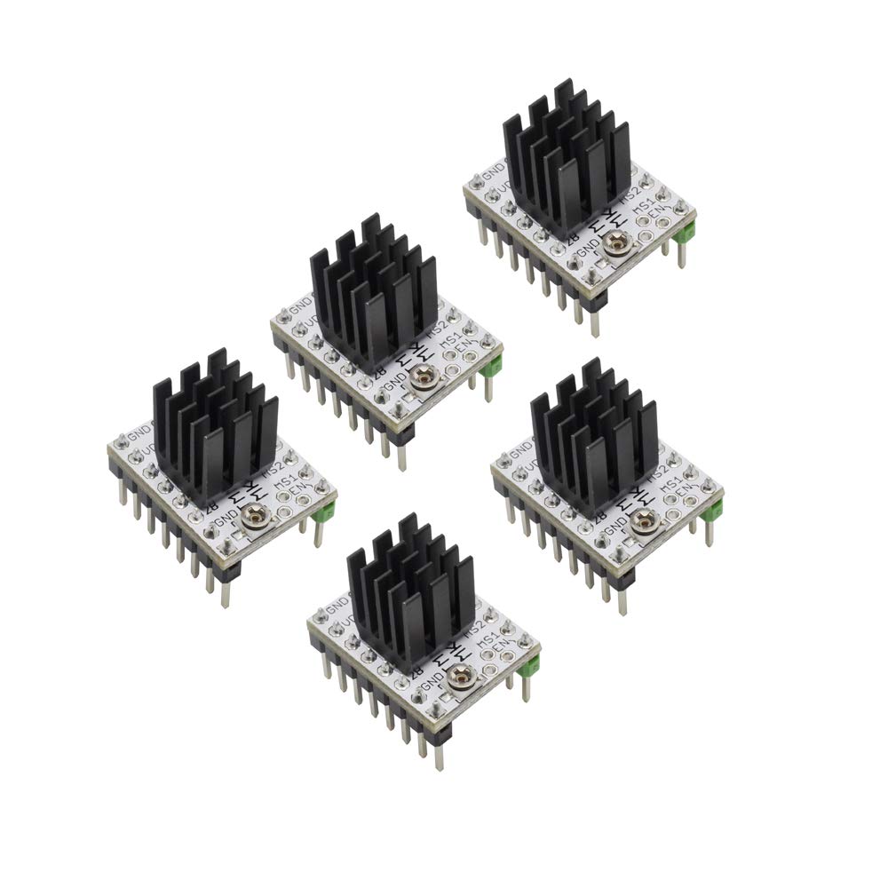 MKS TMC2208 V2.0 Stepper Motor Driver 5pcs, Ultra Silent, Compatible with MKS SGen L, SKR 1.3/1.4 Controller Boards, 24V, PCB, Aluminum, 0.8A, 3D Printer Motor Control