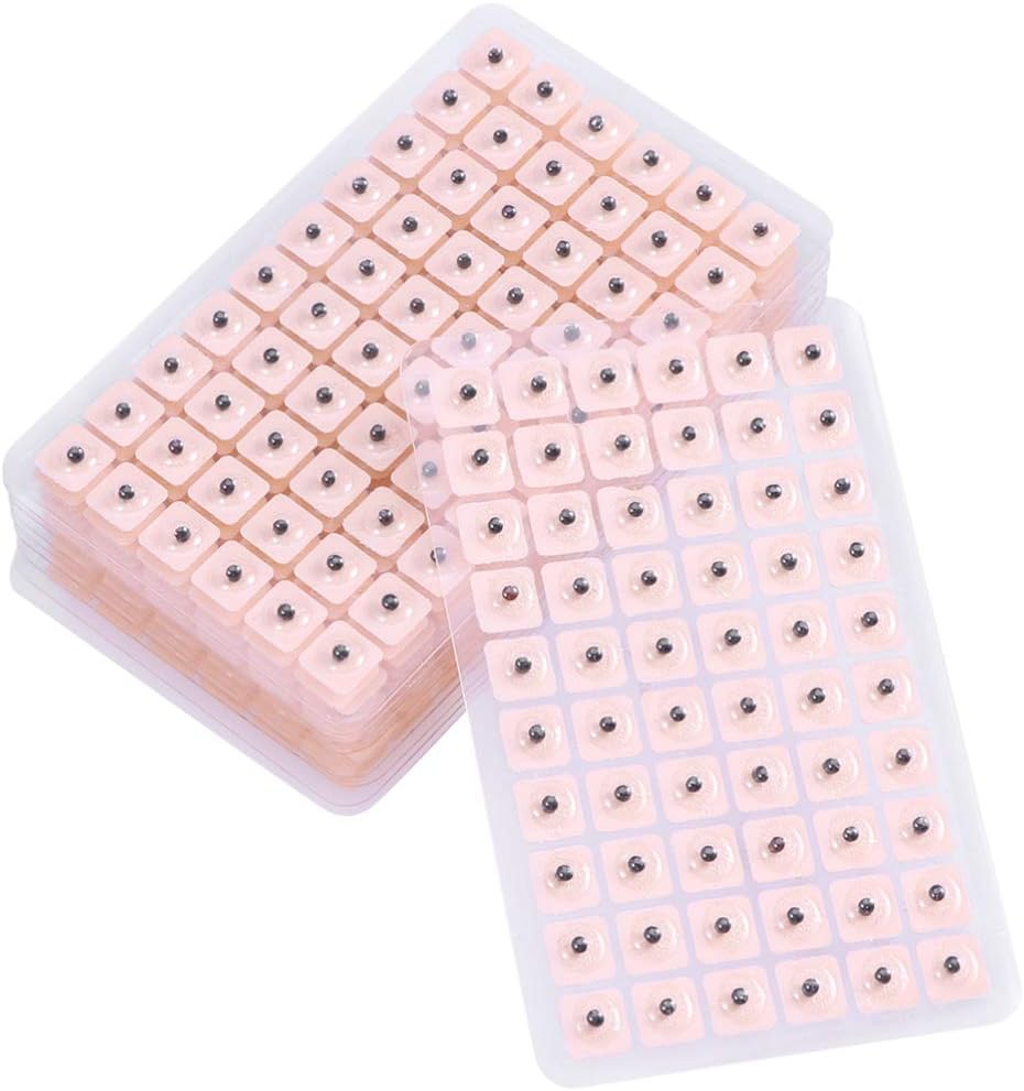 ROSENICE 600 Count Acupuncture Ear Seeds Disposable Ear Press Seeds Multi-Condition Acupressure Kit (10 Sheets)