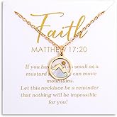 XULAVA Christian Gifts Mustard Seed Necklace for Women,Move Mountains Shell Necklaces Christian Faith Jewelry for Women…