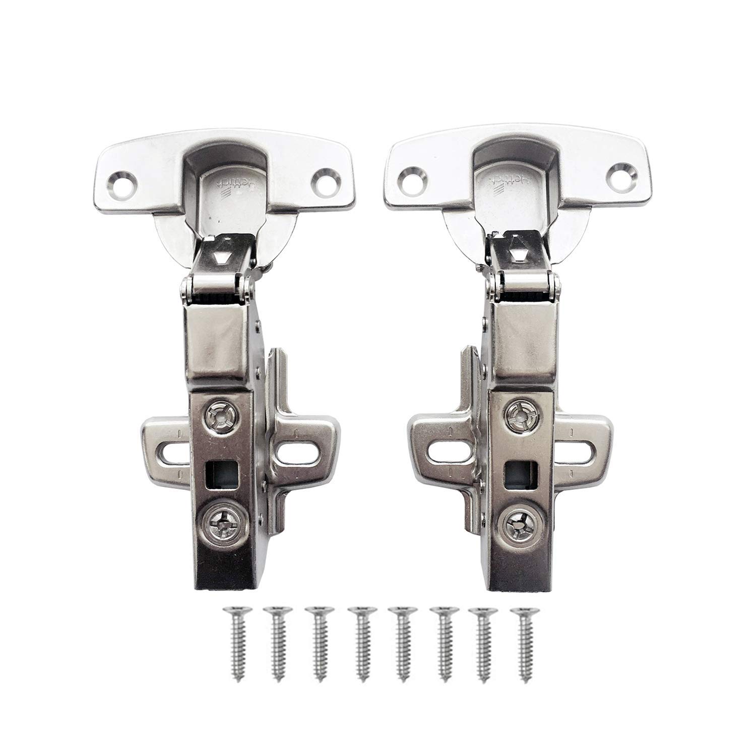 Hettich Sensys 8645i TH52 110 Degree Standard Half Overlay Hinges 9071206 with Self Closing Mechanism for Kitchen Cabinet Cupboard Wardrobe Door Buffering Hinge Pack of 2