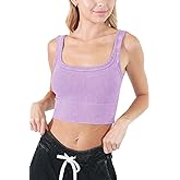 NIKIBIKI Women Seamless Vintage Chevron Ribbed Crop Top, Made in U.S.A, One Size