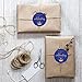 Royal Blue Little Prince Thank You stickers, Gold Glitter Boy Baby Shower or Birthday Party Crown Sticker Labels, 2 Inch Round, 40-Pack