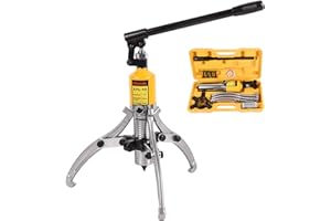 LCyindu Hydraulic Gear Puller, 10 Ton Hydraulic Puller Kit Bearing Puller with Case 2 or 3 Jaws Bearing Hub Separator Hydraulic Puller Separator Tool for Pulling Hubs, Bearings, Gears, ZYL-10