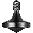 CHEETOP Precision Metal Spinning Top, Well Made Stainless Steel Spin Long Lasting Exceed 8 Mins Desktop Gyro EDC Toy, Perfect Balance Easy to Use Kill Time Efficiently (Pro Max-Black)