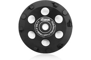 SHDIATOOL PCD Grinding Cup Wheel 4-1/2 Inch for Remove Epoxy Glue Mastic Paint and Concrete Floor Surface Coating 5/8"-11 Thread