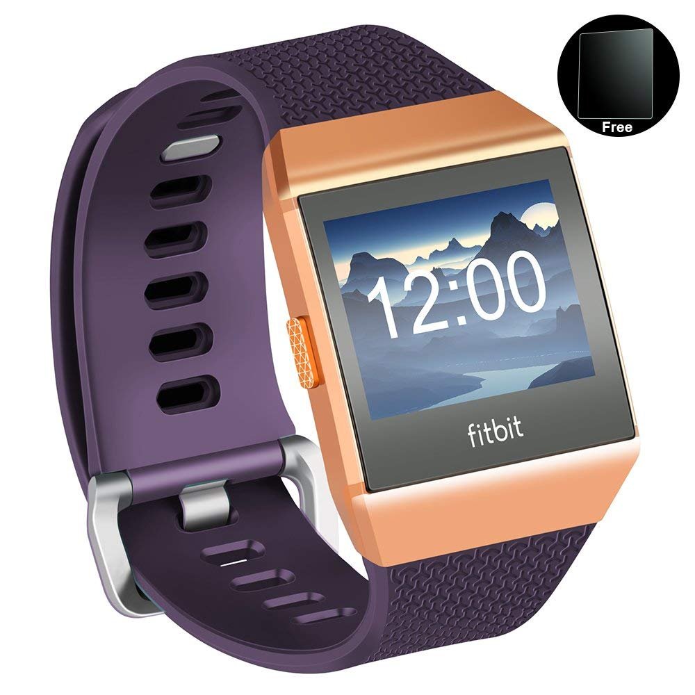 greatgo Fitbit ionic Smartwatch Bands Athletic Watch Bands Soft Adjustable Strap For Fitbit ionic Women Men Large Small