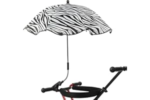 CDQL Baby Umbrella Stroller Parasol with Clamp Adjustable, UV Protection Clip on Sun Shade for Toddlers 1-3, Beach, Wheelchair, Travel