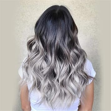 Vewigs 26 Ola Pelo Peluca Para Negro Mujer Tresillo Oscuro