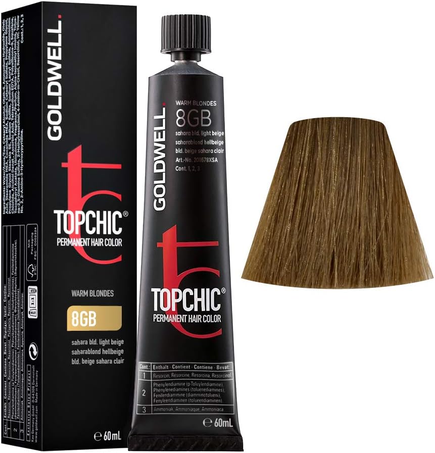Goldwell Topchic Permanent Hair Color 8GB 60 ml Professional Shampoo Gray
