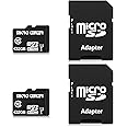 INLAND Micro Center 32GB Class 10 MicroSDHC Flash Memory Card with Adapter for Mobile Device Storage Phone, Tablet, Drone & F