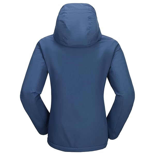 CAMEL CROWN WOMEN’S SKI JACKET WATERPROOF WINTER SNOW MOUNTAIN COAT WARM FLEECE WINDBREAKER HOODED RAINCOAT SNOWBOARDING JACKETS BLUE L