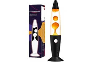 QQP Magma Lamp for Office Bedroom,Liquid Motion Mood Lamps for Adults Kids,Relaxing Orange Magma Night Light Nightlight Room Decor,25W Bulb