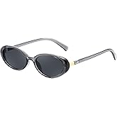 FEISEDY Retro Oval Cateye Sunglasses for Women Men Fashion Small 90s Style Vintage Shades B4180