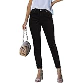 luvamia Skinny Jeans for Women Trendy High Waisted Fold Hem Slim Fit Stretchy Denim Pants Jeggings Jeans with Pockets