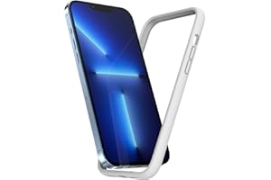 K TOMOTO Compatible with iPhone 13 Pro Max Bumper Case (6.7 Inch), Liquid Silicone Protective Frame [Raised Edge & Drop Protection] Silky and Soft Touch, White