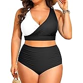 Tempt Me Plus Size High Waisted Bikini - Women Two Piece Swimsuit Tummy Control Bathing Suit 2025 Swimwear