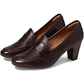 SHODENSE Women Chunky Kitten Heel Pumps Shoes Round Closed Toe Slip On Suede Penny Loafers Matte Mid Block Heels Dress Loafer Almond Toe Comfort Oxford Shoes Office Work Classic Elegant 4-11 M US