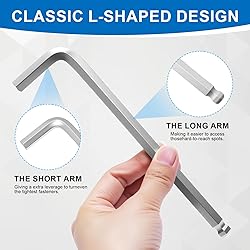 Zoikuloi 9 PCS Hex Key Set, Ball-End Allen Wrench